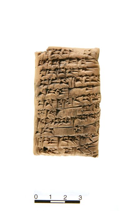 enlarge the image: Old Babylonian letter (LAOS 1, no. 49), reverse. Photo: Altorientalisches Institut